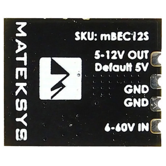 MATEK MBEC12S MICRO BEC 6-60V to 5V/9V/12V-ADJ for RC Model Airplane Helicopter FPV Racing Drones Replacement DIY Parts